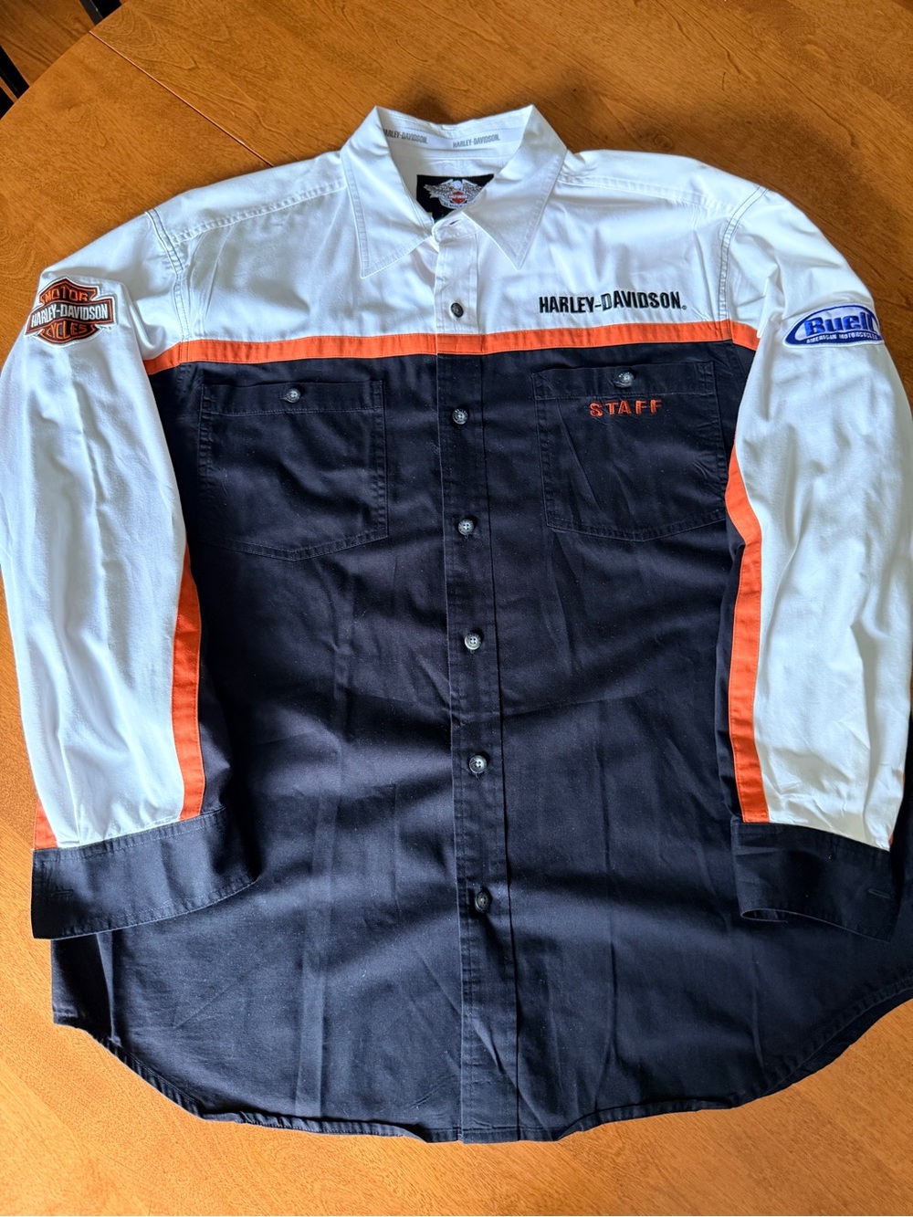 Buell Motorcycles Harley Davidson Motor Company Staff Shirt, Men’s XL